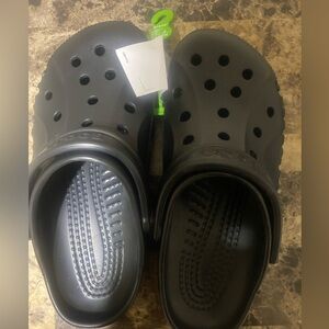 black crocs.